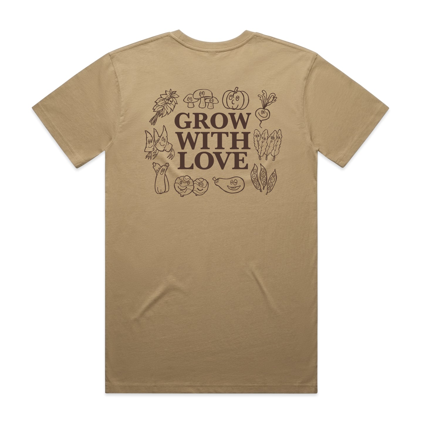 WT "Grow With Love"  Sand T-shirt